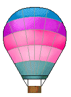 very large pink hot air balloon