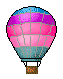 tiny pink hot air balloon